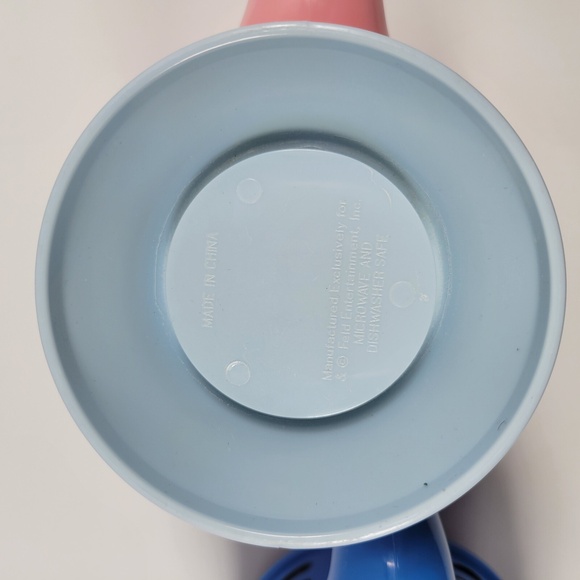 VTG Ringling Brothers‎ Circus Romeo Blue & Juliette Pink Elephant Child Mug Cups - Picture 8 of 8